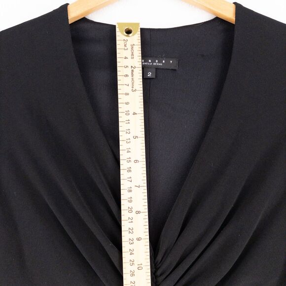 Laundry By Shelli Segal Dress Size 2 Black Vintage V Neck Side Zipper - Picture 6 of 15